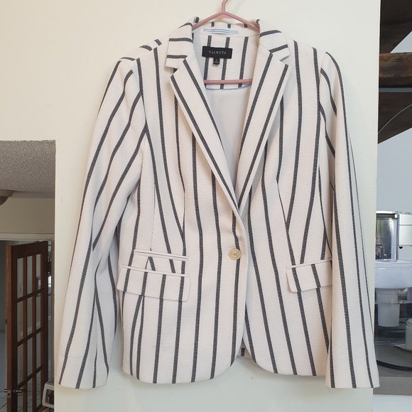 Talbots Stripe Blazer Jacket - Picture 1 of 8